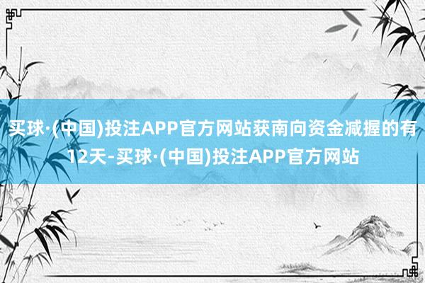 买球·(中国)投注APP官方网站获南向资金减握的有12天-买球·(中国)投注APP官方网站