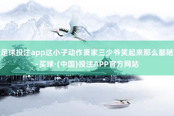足球投注app这小子动作萧家三少爷笑起来那么鄙陋-买球·(中国)投注APP官方网站