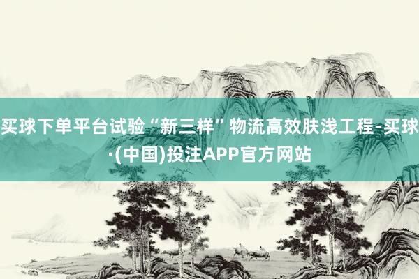 买球下单平台试验“新三样”物流高效肤浅工程-买球·(中国)投注APP官方网站