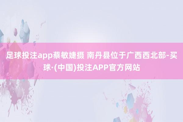 足球投注app蔡敏婕摄 　　南丹县位于广西西北部-买球·(中国)投注APP官方网站