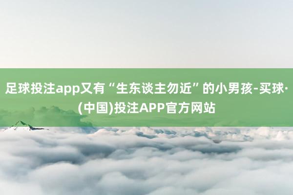 足球投注app又有“生东谈主勿近”的小男孩-买球·(中国)投注APP官方网站