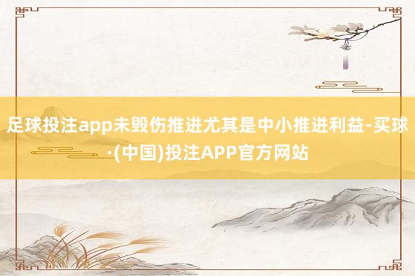 足球投注app未毁伤推进尤其是中小推进利益-买球·(中国)投注APP官方网站