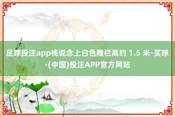 足球投注app栈说念上白色雕栏高约 1.5 米-买球·(中国)投注APP官方网站