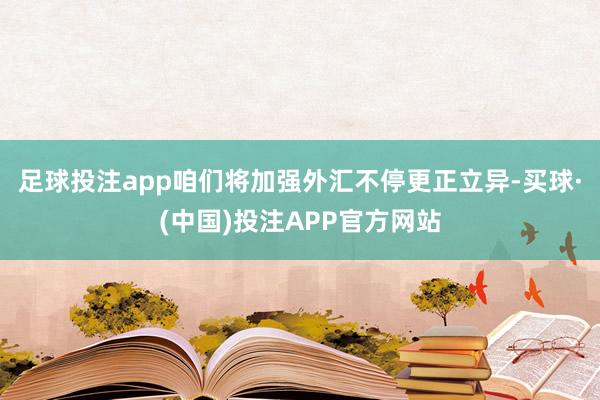 足球投注app咱们将加强外汇不停更正立异-买球·(中国)投注APP官方网站