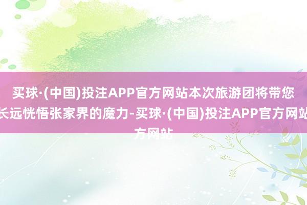 买球·(中国)投注APP官方网站本次旅游团将带您长远恍悟张家界的魔力-买球·(中国)投注APP官方网站