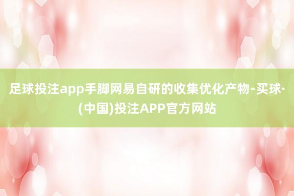 足球投注app手脚网易自研的收集优化产物-买球·(中国)投注APP官方网站
