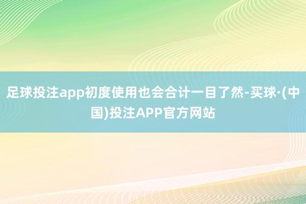 足球投注app初度使用也会合计一目了然-买球·(中国)投注APP官方网站