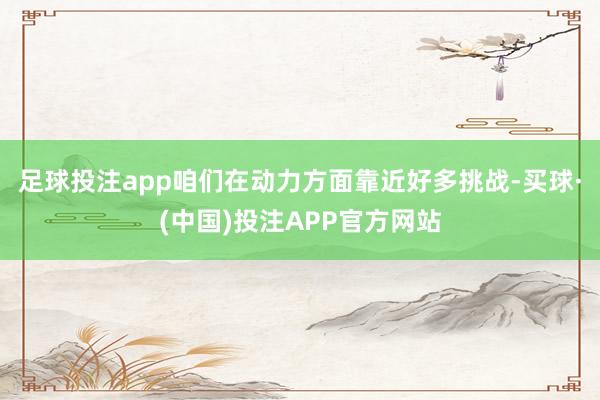 足球投注app咱们在动力方面靠近好多挑战-买球·(中国)投注APP官方网站