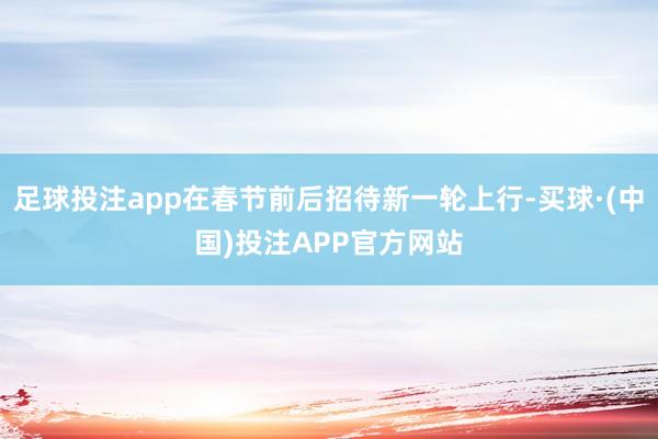 足球投注app在春节前后招待新一轮上行-买球·(中国)投注APP官方网站
