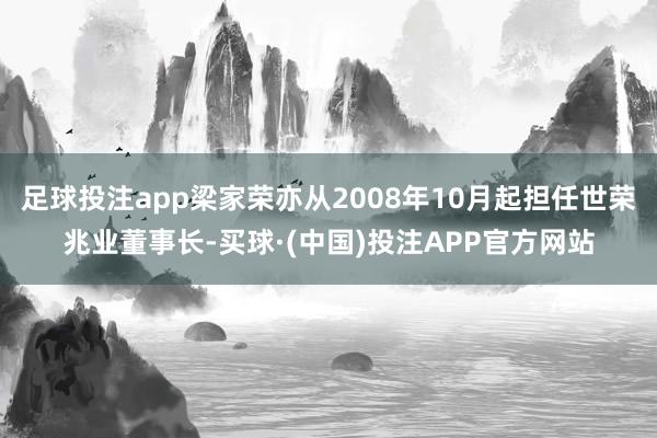 足球投注app梁家荣亦从2008年10月起担任世荣兆业董事长-买球·(中国)投注APP官方网站