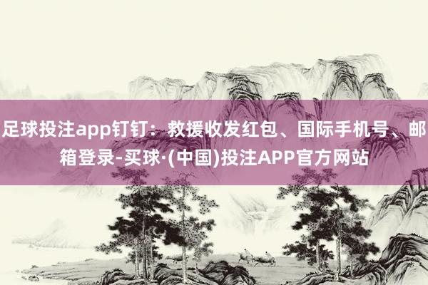 足球投注app钉钉：救援收发红包、国际手机号、邮箱登录-买球·(中国)投注APP官方网站