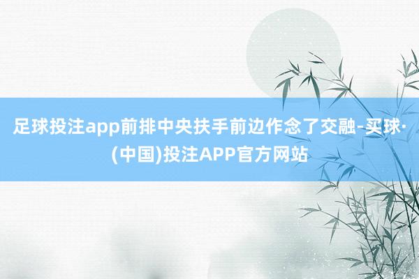 足球投注app前排中央扶手前边作念了交融-买球·(中国)投注APP官方网站
