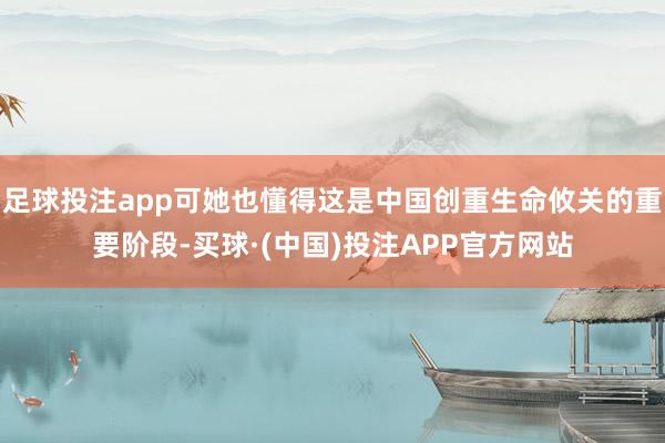 足球投注app可她也懂得这是中国创重生命攸关的重要阶段-买球·(中国)投注APP官方网站