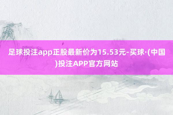 足球投注app正股最新价为15.53元-买球·(中国)投注APP官方网站