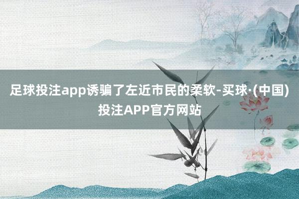 足球投注app诱骗了左近市民的柔软-买球·(中国)投注APP官方网站