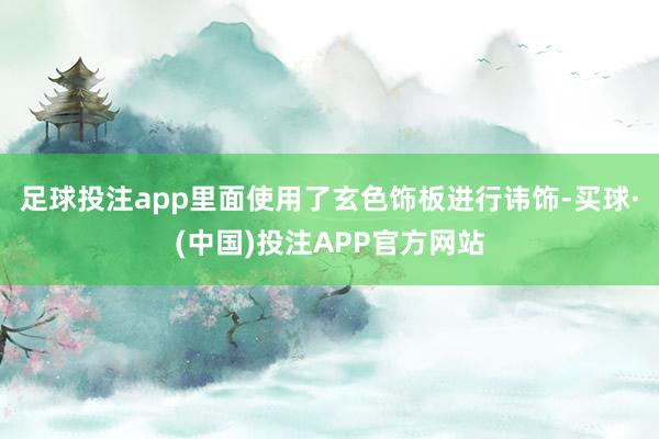 足球投注app里面使用了玄色饰板进行讳饰-买球·(中国)投注APP官方网站