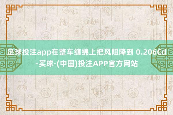 足球投注app在整车缠绵上把风阻降到 0.206Cd-买球·(中国)投注APP官方网站