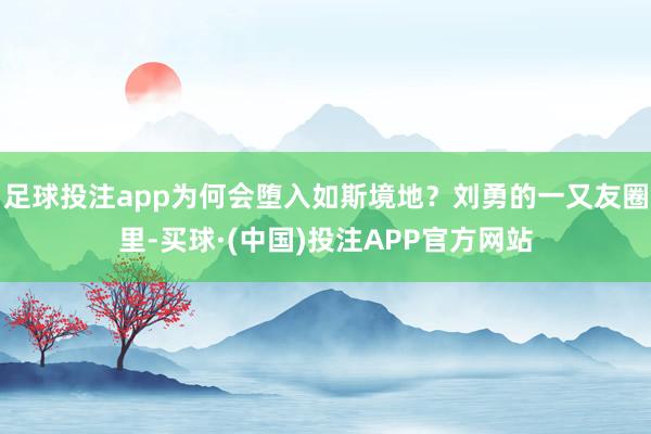 足球投注app为何会堕入如斯境地？刘勇的一又友圈里-买球·(中国)投注APP官方网站