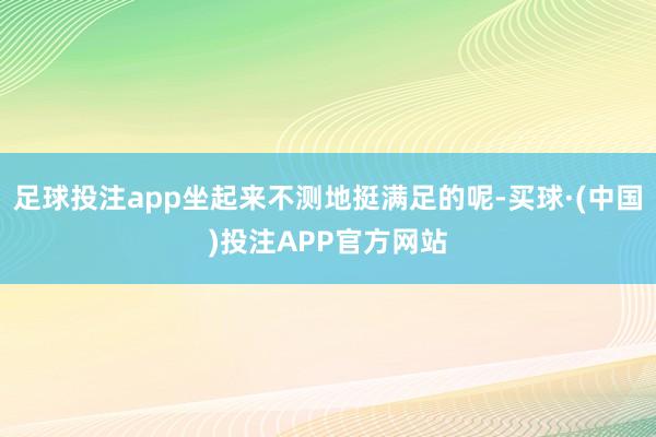 足球投注app坐起来不测地挺满足的呢-买球·(中国)投注APP官方网站