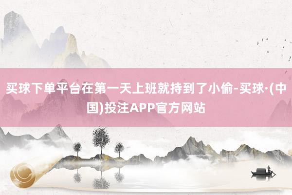 买球下单平台在第一天上班就持到了小偷-买球·(中国)投注APP官方网站