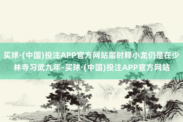 买球·(中国)投注APP官方网站届时释小龙仍是在少林寺习武九年-买球·(中国)投注APP官方网站