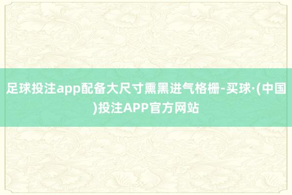 足球投注app配备大尺寸熏黑进气格栅-买球·(中国)投注APP官方网站