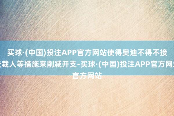 买球·(中国)投注APP官方网站使得奥迪不得不接受裁人等措施来削减开支-买球·(中国)投注APP官方网站