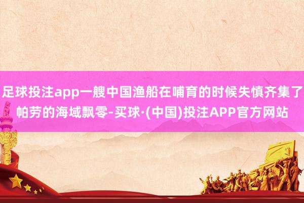 足球投注app一艘中国渔船在哺育的时候失慎齐集了帕劳的海域飘零-买球·(中国)投注APP官方网站