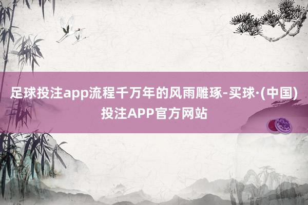 足球投注app流程千万年的风雨雕琢-买球·(中国)投注APP官方网站