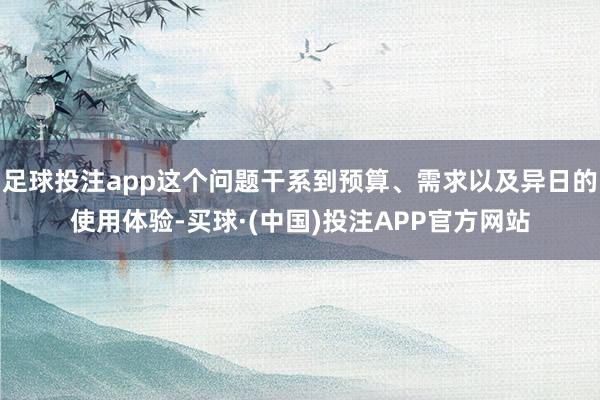 足球投注app这个问题干系到预算、需求以及异日的使用体验-买球·(中国)投注APP官方网站