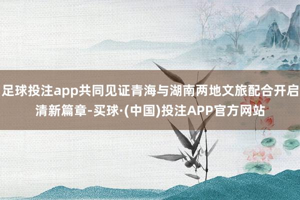 足球投注app共同见证青海与湖南两地文旅配合开启清新篇章-买球·(中国)投注APP官方网站