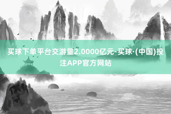 买球下单平台交游量2.0000亿元-买球·(中国)投注APP官方网站