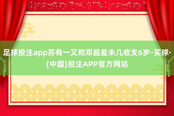 足球投注app苏有一又和邓超差未几收支6岁-买球·(中国)投注APP官方网站