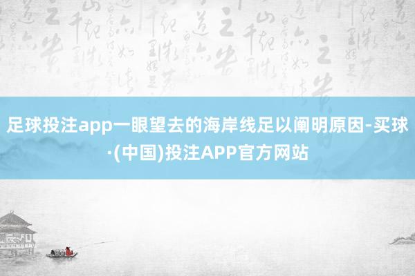 足球投注app一眼望去的海岸线足以阐明原因-买球·(中国)投注APP官方网站