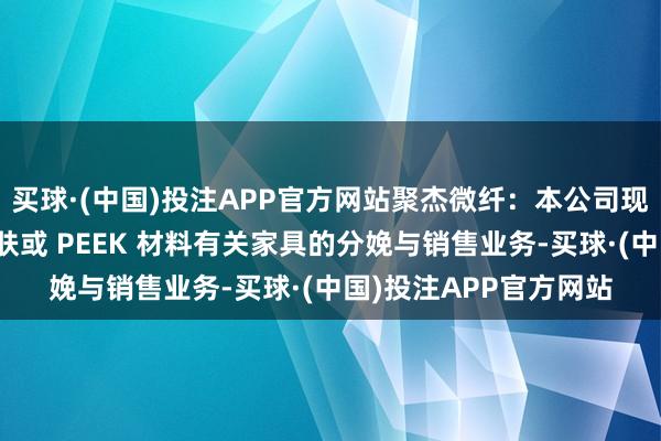 买球·(中国)投注APP官方网站聚杰微纤：本公司现阶段莫得从事电子皮肤或 PEEK 材料有关家具的分娩与销售业务-买球·(中国)投注APP官方网站